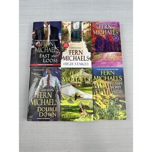 Fern Michaels Paperback Lot of 6 ~ Perfect Match, Double Down, High Stakes